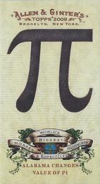 2009 Topps Allen & Ginter - Mini World's Biggest Hoaxes, Hoodwinks & Bamboozles #HHB2 Alabama Changes Value of Pi Front