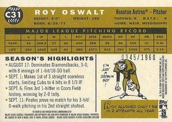 2009 Topps Heritage - Chrome #C31 Roy Oswalt Back