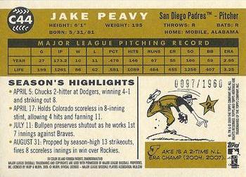 2009 Topps Heritage - Chrome #C44 Jake Peavy Back