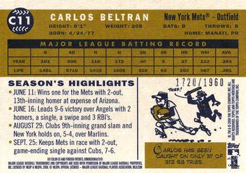 2009 Topps Heritage - Chrome #C11 Carlos Beltran Back