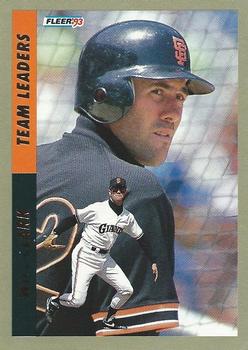 1993 Fleer - Team Leaders (Series Two National League) #1 Will Clark Front