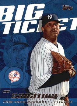 2009 Topps Ticket to Stardom - Big Ticket #BT-15 CC Sabathia Front