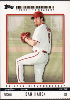 2009 Topps Ticket to Stardom - Perforated #132 Dan Haren Front