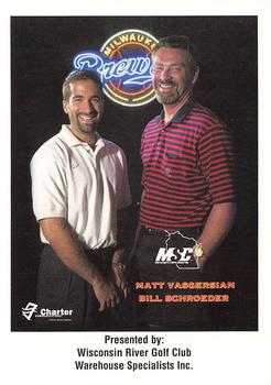 2000 Milwaukee Brewers Police - Wisconsin River Golf Club, Warehouse Specialists Inc. #NNO Bill Schroeder / Matt Vasgersian Front