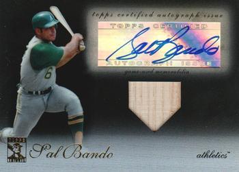 2009 Topps Tribute - Autograph Relics Black #TAR-SB3 Sal Bando Front