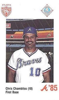 1985 Atlanta Braves Police #NNO Chris Chambliss Front