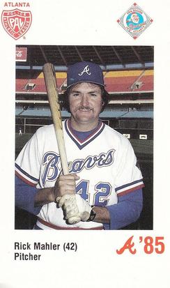1985 Atlanta Braves Police #NNO Rick Mahler Front