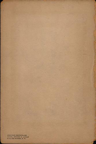 1911 Jones, Keyser & Arras Cabinets #334 Mordecai Brown Back