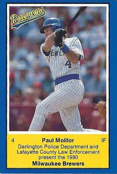1990 Milwaukee Brewers Police - Darlington Police Department #NNO Paul Molitor Front