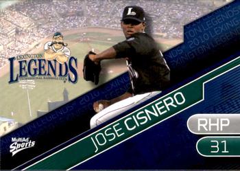 2010 MultiAd Lexington Legends #4 Jose Cisnero Front