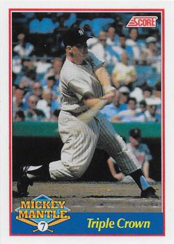 1991 Score - Mickey Mantle Glossy #2 Triple Crown Front