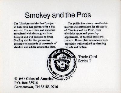 1987 Coins of America Smokey and the Pros #NNO Ken McMullen Back