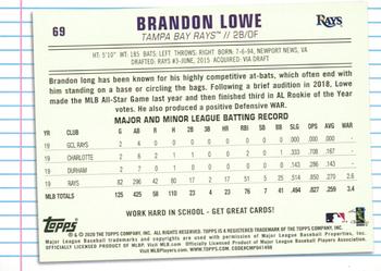 2020 Topps of the Class #69 Brandon Lowe Back