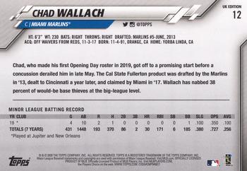 2020 Topps UK Edition #12 Chad Wallach Back