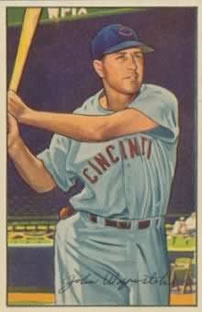 1952 Bowman #42 Johnny Wyrostek Front