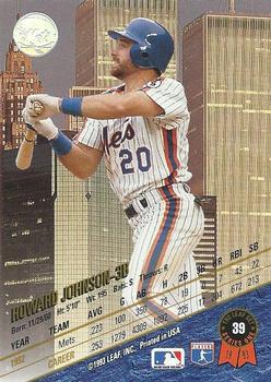 1993 Leaf #39 Howard Johnson Back