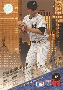 1993 Leaf #52 Sam Militello Back