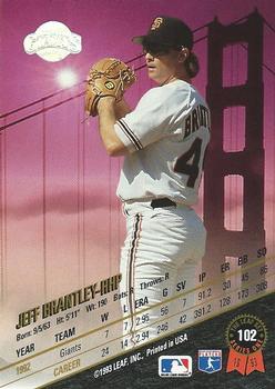 1993 Leaf #102 Jeff Brantley Back