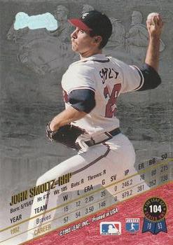 1993 Leaf #104 John Smoltz Back