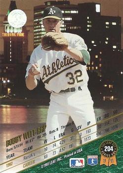 1993 Leaf #204 Bobby Witt Back