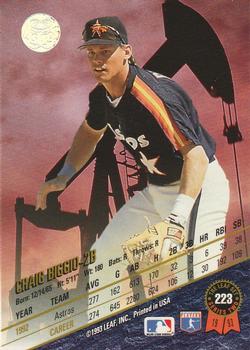 1993 Leaf #223 Craig Biggio Back