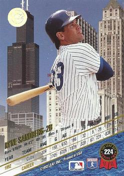 1993 Leaf #224 Ryne Sandberg Back