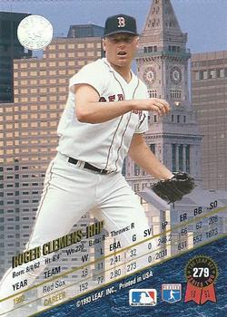 1993 Leaf #279 Roger Clemens Back