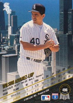 1993 Leaf #496 Wilson Alvarez Back