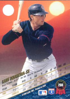 1993 Leaf #260 Gary DiSarcina Back