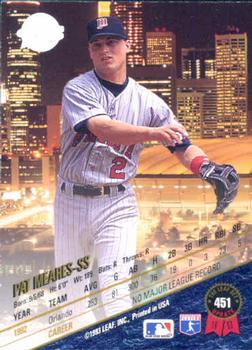 1993 Leaf #451 Pat Meares Back