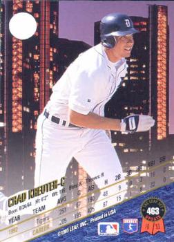 1993 Leaf #463 Chad Kreuter Back