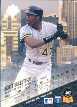 1993 Leaf #497 Scott Bullett Back