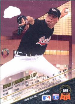 1993 Leaf #526 Brad Pennington Back