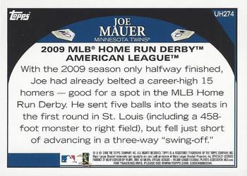 2009 Topps Updates & Highlights - Black #UH274 Joe Mauer Back