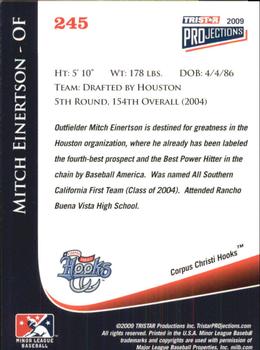 2009 TriStar PROjections - Autographs #245 Mitch Einertson Back