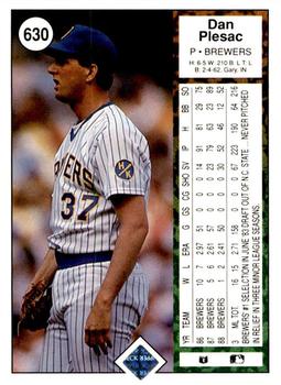 2009 Upper Deck - 1989 20th Anniversary Buybacks #630 Dan Plesac Back