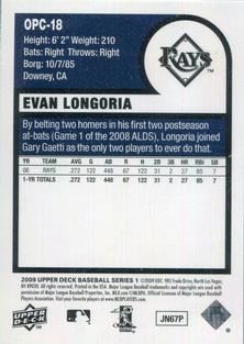 2009 Upper Deck - 1975 O-Pee-Chee Baseball Mini #OPC-18 Evan Longoria Back