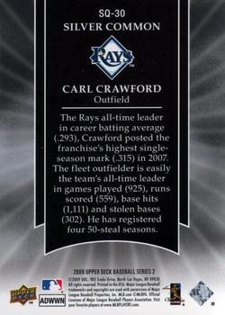 2009 Upper Deck - StarQuest Silver Common #SQ-30 Carl Crawford Back