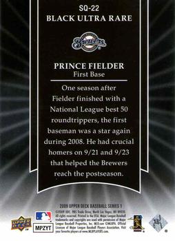 2009 Upper Deck - StarQuest Black Ultra Rare #SQ-22 Prince Fielder Back