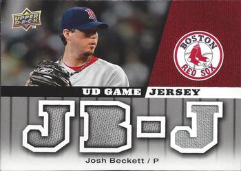 2009 Upper Deck - UD Game Jersey #GJ-BE Josh Beckett Front