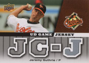2009 Upper Deck - UD Game Jersey #GJ-JG Jeremy Guthrie Front