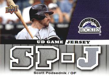 2009 Upper Deck - UD Game Jersey #GJ-SP Scott Podsednik Front