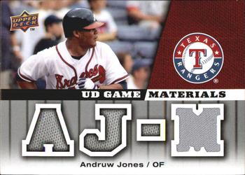 2009 Upper Deck - UD Game Materials #GM-AJ Andruw Jones Front