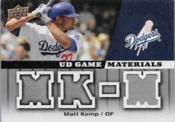 2009 Upper Deck - UD Game Materials #GM-MK Matt Kemp Front