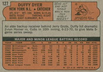 2021 Topps Heritage - 50th Anniversary Buybacks #127 Duffy Dyer Back