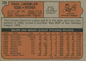 2021 Topps Heritage - 50th Anniversary Buybacks #396 Paul Lindblad Back