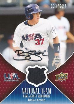 2009 Upper Deck - USA National Team Jersey Autographs #USA-BS Blake Smith Front