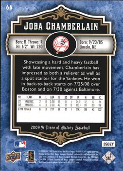 2009 Upper Deck A Piece of History - Blue #66 Joba Chamberlain Back