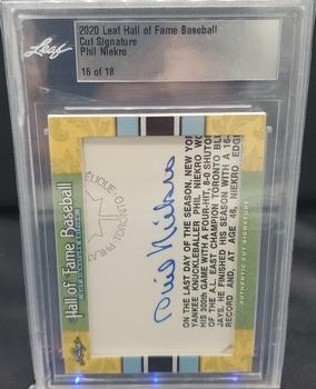 2020 Leaf Cut Signature Hall of Fame Baseball Edition #NNO Phil Niekro Front