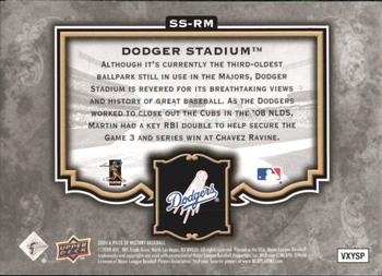 2009 Upper Deck A Piece of History - Stadium Scenes Black #SS-RM Russell Martin Back